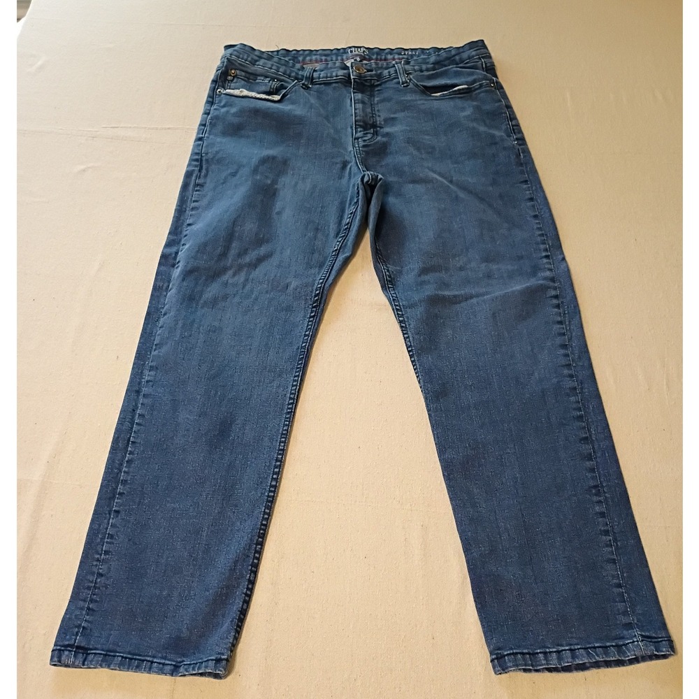 Chaps Jeans Mens Straight Leg‎ Denim Blue Medium Wash Pants 38x32